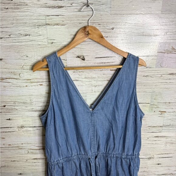 GAP Blue Denim Jumpsuit size xl - Picture 3 of 10